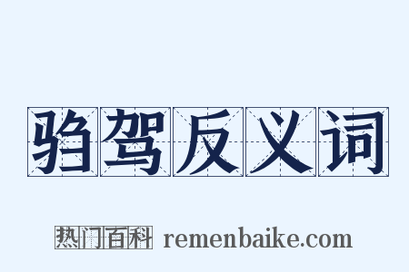 驺驾反义词是什么意思的图片